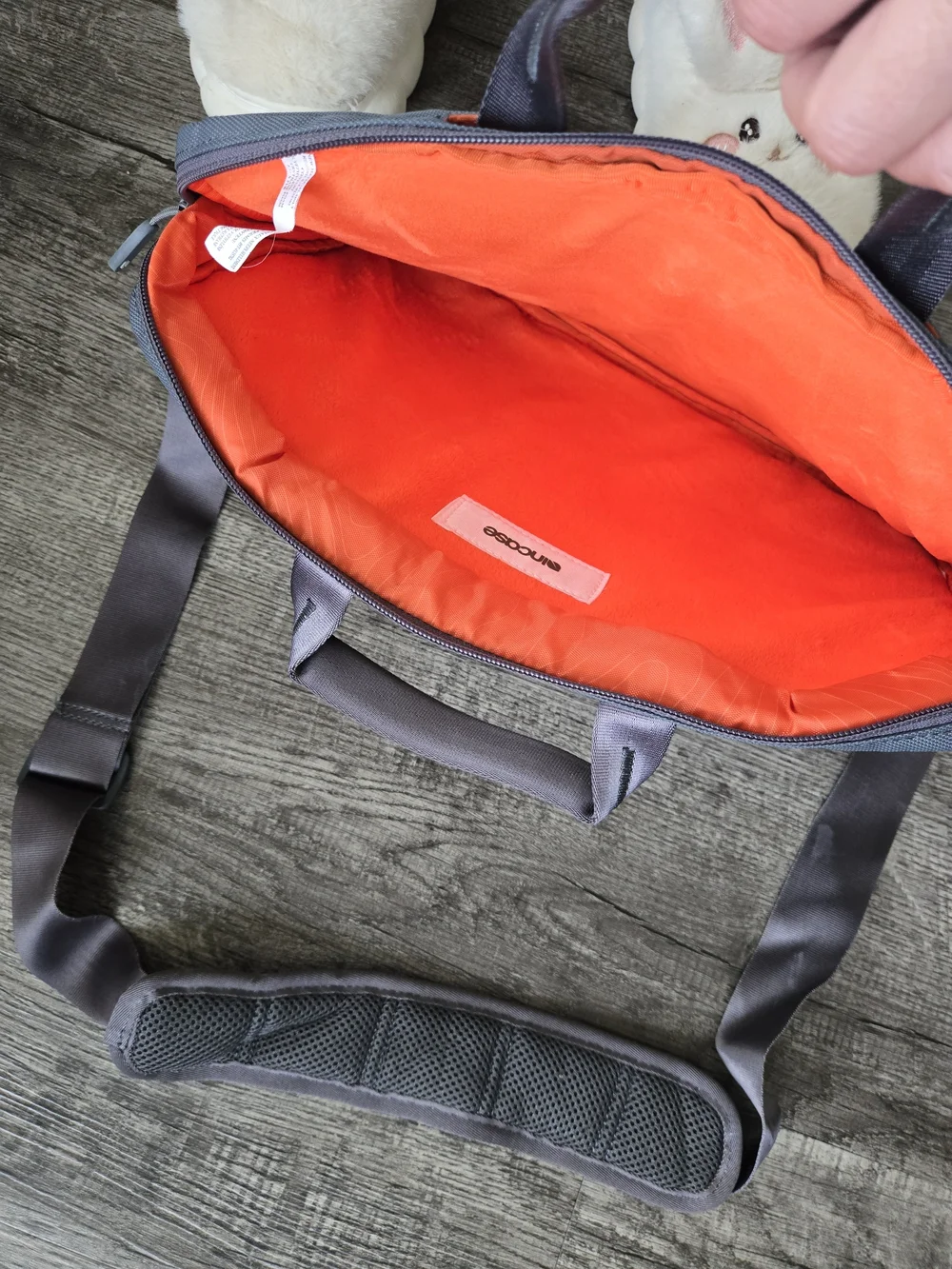 Gray Men's Laptop Messenger Bag with Adjustable Strap